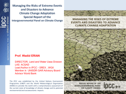 Erian-IPCC report on Climate Change & DRR-Day2