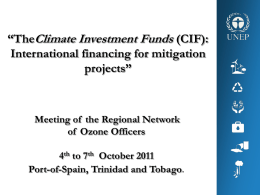 iii. Climate Investment Funds (CIF)