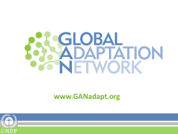 Activities - Global Adaptation Network (GAN)