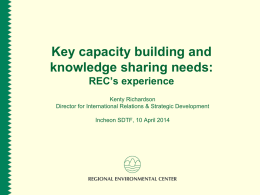 Capacity Building and Knowledge