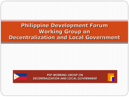 DILG Presentation - Philippines Development Forum