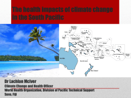 The health impacts of climate change in the South Pacific