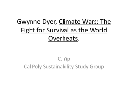 Gwynne Dyer, Climate Wars - Sustainability Book Club