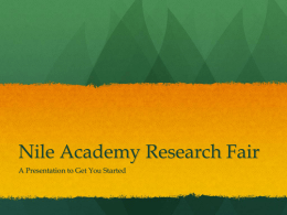 Nile Academy Research Fair