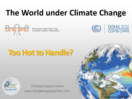 presentation at COP in Doha - Potsdam Institute for Climate Impact