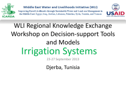 WLI Regional Knowledge Exchange Workshop on Decision