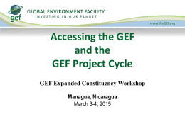 Project Cycle ,Accessing GEF and STAR