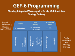 GEF-6 Programming - Global Environment Facility