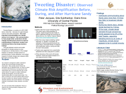 NCSE Tweeting Disaster Poster - UCF Political Science