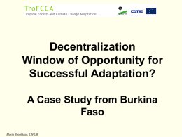 Brockhaus-Decentralization Window of Opportunity for Successful