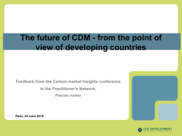 CDM from LDC perspective by Pascale Junker, Lux Dev