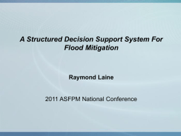 A Structured Decision Support System For Flood Mitigation