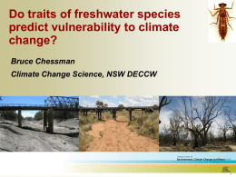 Bruce Chessman`s presentation on the use of traits to predict aquatic
