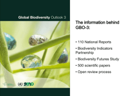 Global Biodiversity Outlook 3 - Convention on Biological Diversity
