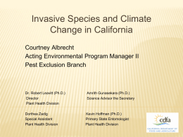 C.Albrecht Invasive Species and Climate Change