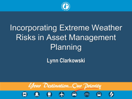 Incorporating Extreme Weather Risks in Asset Management Planning