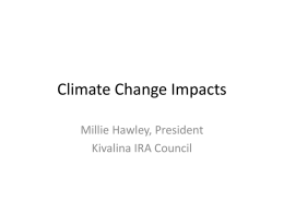 Climate Change Impacts (Kivilina, Alaska)