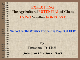 Weather Forecasting Project of UER of Ghana-RM-MDCE-27-05-11