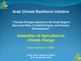 Mohammed Karrou - Arab Climate Resilience Initiative