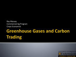 Carbon Sequestration and Trading