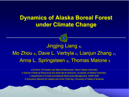 Dynamics and Management of Alaska Boreal Forest