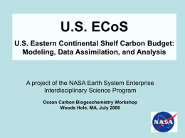 Eastern U.S. Continental Shelf Carbon Budget: Modeling