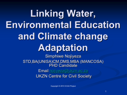 Linking Water, Environmental Education and Climate change