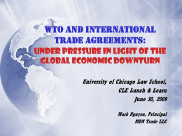 WTO/Trade and Global Protectionism
