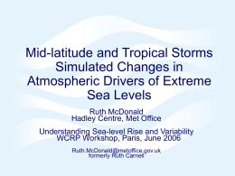 Mid-latitude and tropical storms simulated changes in