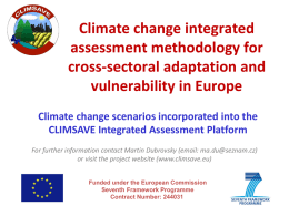 Climate change integrated assessment methodology for cross