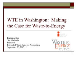 Agenda for November 16, 2005 Meeting Between IWSA and EPA