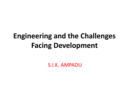 Engineering and the Challenges Facing Development