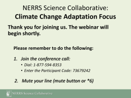 NERRS Science Collaborative: Program Overview