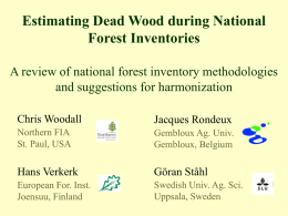 The National Inventory of Down Woody Materials: Methods