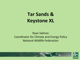 Keystone XL & Tar Sands Ryan Salmon Coordinator for