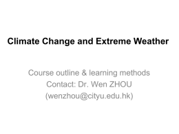 Climate Change and Extreme Weather