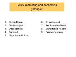 Policy, marketing and economics (Group c)