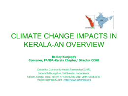 CLIMATE CHANGE IMPACTS IN KERALA