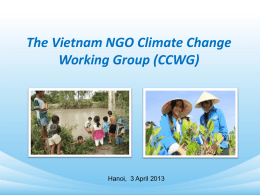 NGOs’ Good practices in CCA and DRR