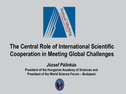 The Central Role of International Scientific Cooperation