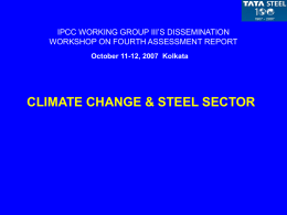 CLIMATE CHANGE & STEEL SECTOR