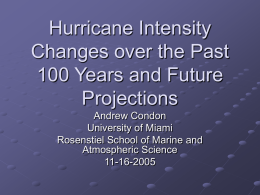 Hurricane Intensity Changes over the Past 100 Years