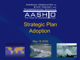 AASHTO Strategic Plan