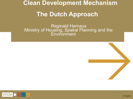 Dutch approach to CDM