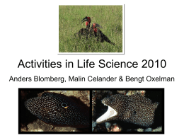 Activities in Life Sciences 2010