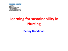 Learning for sustainability in the health professions