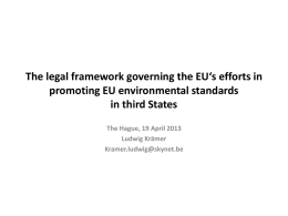The legal framework governing the EU‘s efforts in