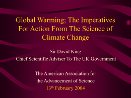 The Imperitives of Climate Change