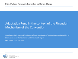 AF-NIE Manila - Adaptation Fund