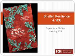 Toward Resilience: A Guide to Disaster Risk Reduction and
